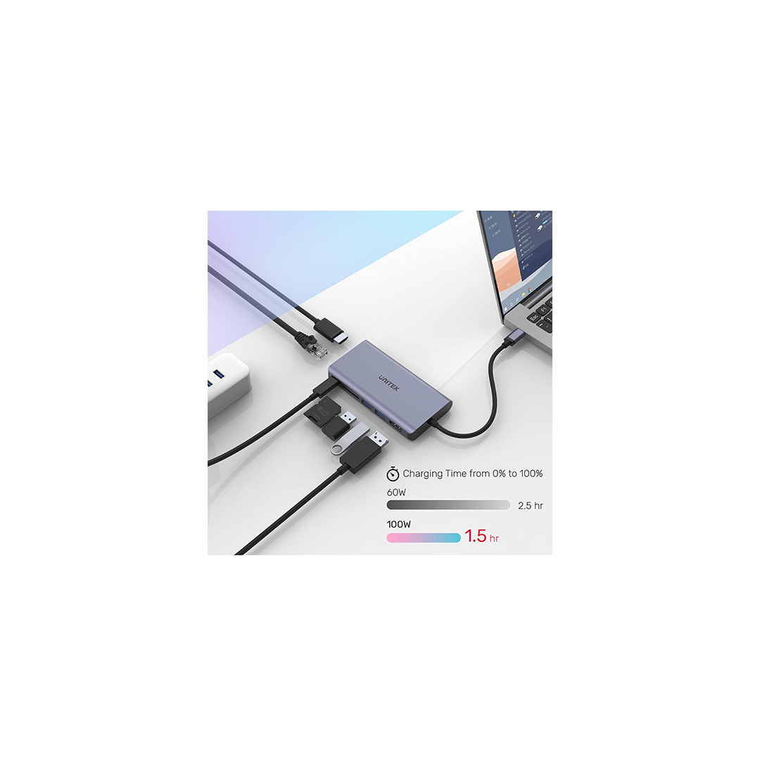 Unitek uHUB S7+ 7-in-1 USB-C Ethernet Hub with Dual Monitor Support Unitek uHUB S7+ 7-in-1 USB-C Ethernet Hub with Dual Monitor Support